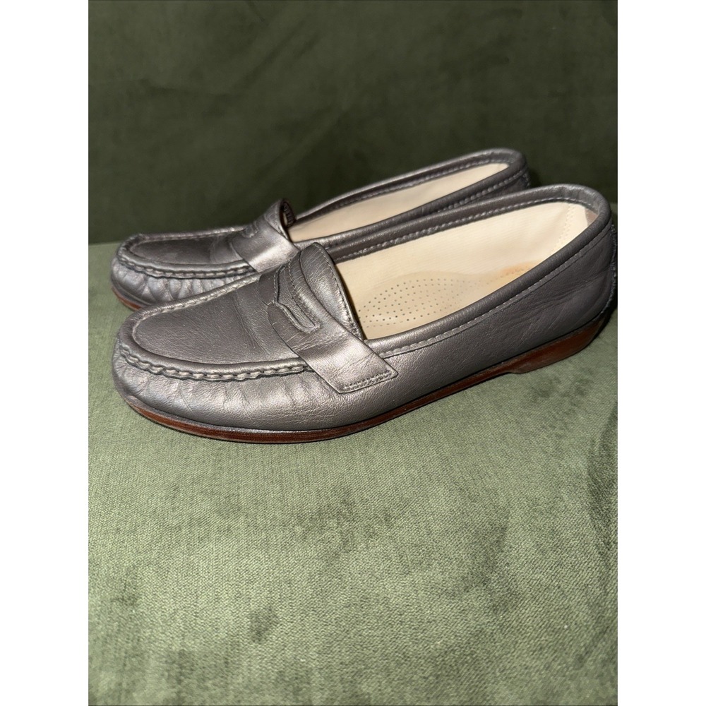 SAS women's shoes tripad comfort foot bed Gray Penny loafers  Sz 7 W USA‎
